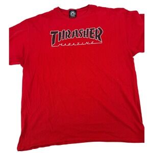 Thrasher Magazine Red Graphic T Shirt Men's XL Skateboarding San Francisco